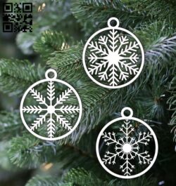 Christmas ball E0015554 file cdr and dxf free vector download for laser cut plasma