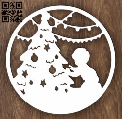 Christmas scene E0015506 file cdr and dxf free vector download for laser cut plasma