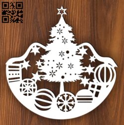 Christmas tree E0015546 file cdr and dxf free vector download for laser cut plasma