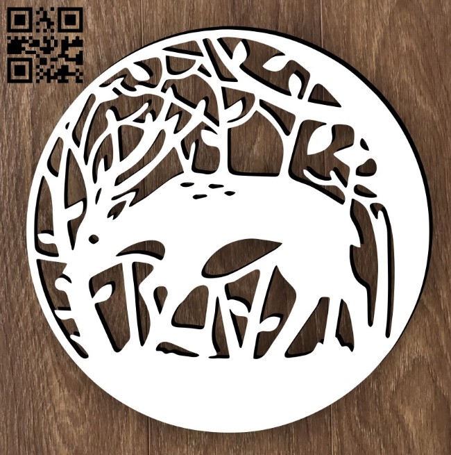 Deer E0015446 file cdr and dxf free vector download for laser cut plasma