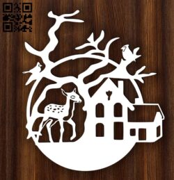Deer E0015448 file cdr and dxf free vector download for laser cut plasma