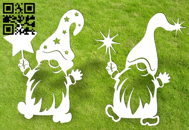 Gnome Christmas E0015581 file cdr and dxf free vector download for laser cut