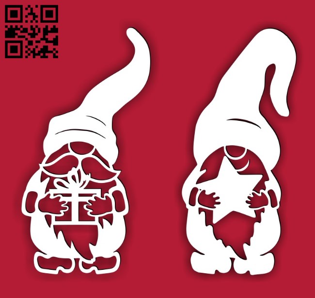 Gnome Christmas E0015582 file cdr and dxf free vector download for laser cut plasma