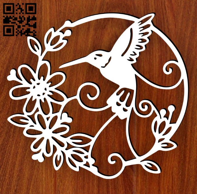 Hummingbird E0015498 file cdr and dxf free vector download for laser cut plasma
