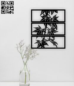 Leaves panel E0015538 file cdr and dxf free vector download for laser cut plasma