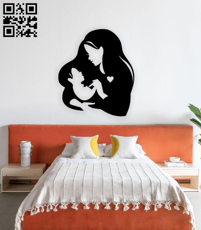 Motherhood E0015419 file cdr and dxf free vector download for laser cut plasma