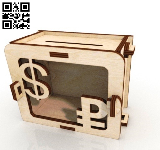 Piggy bank E0015485 file cdr and dxf free vector download for laser cut