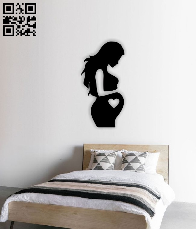 Pregnant E0015426 file cdr and dxf free vector download for laser cut plasma