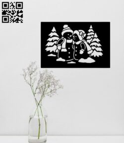 Snowman E0015601 file cdr and dxf free vector download for laser cut plasma