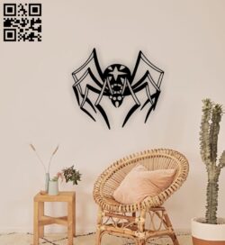 Spider wall decor E0015579 file cdr and dxf free vector download for laser cut plasma