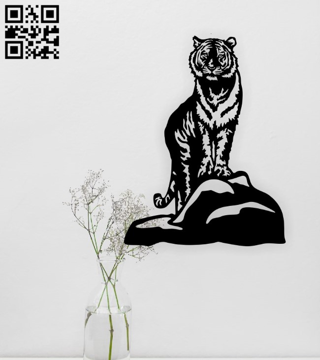 Tiger E0015481 file cdr and dxf free vector download for laser cut plasma