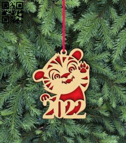 Tiger New Year 2022 E0015434 file cdr and dxf free vector download for laser cut