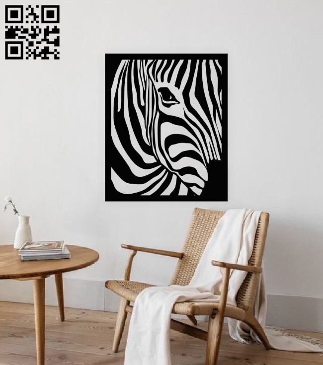 Zebra wall decor E0015562 file cdr and dxf free vector download for laser cut plasma