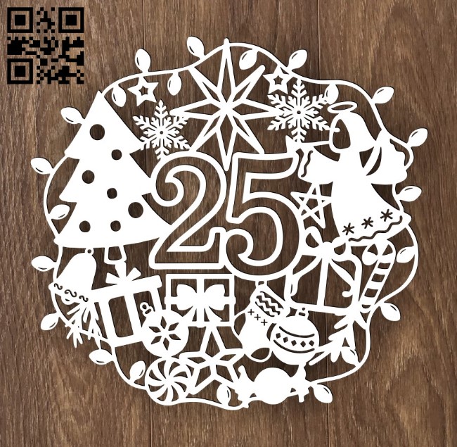 25 December E0015679 file cdr and dxf free vector download for laser cut plasma
