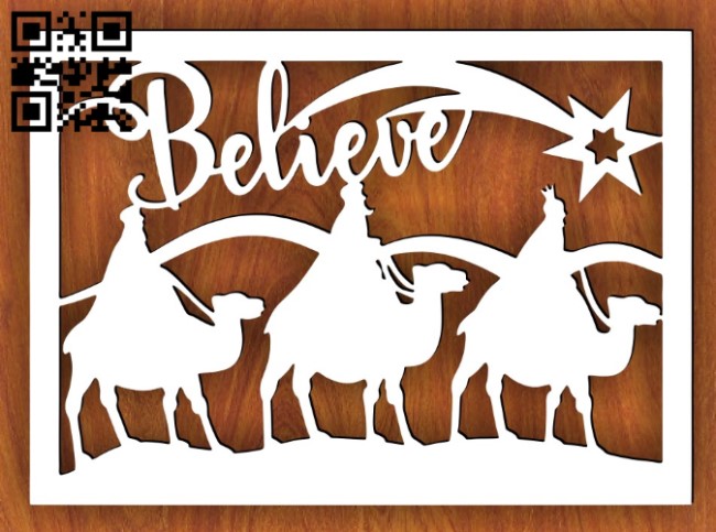 Believe E0015721 file cdr and dxf free vector download for laser cut