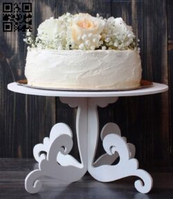 Cake stand E0015735 file cdr and dxf free vector download for laser cut