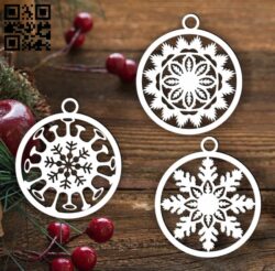 Christmas ball E0015673 file cdr and dxf free vector download for laser cut plasma