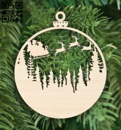 Christmas ball E0015700 file cdr and dxf free vector download for laser cut plasma