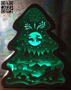 Christmas lamp E0015671 file cdr and dxf free vector download for laser cut plasma