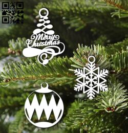 Christmas toys E0015640 file cdr and dxf free vector download for laser cut plasma