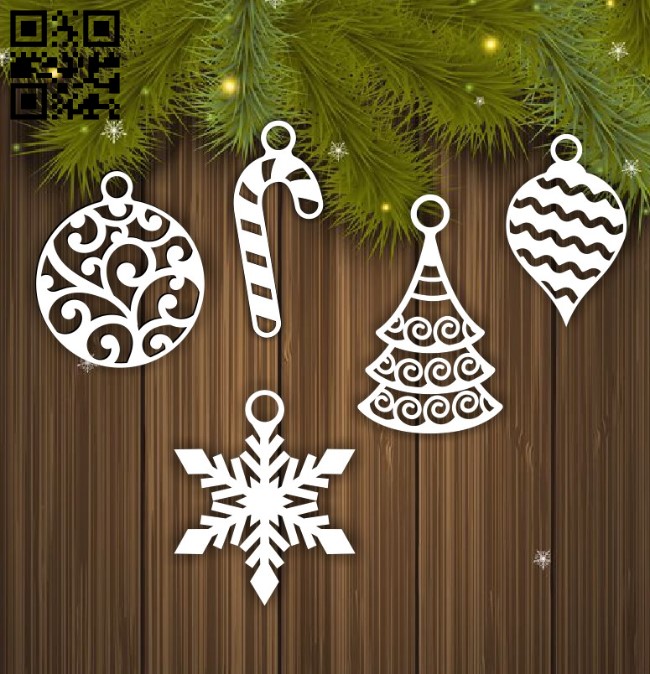 Christmas toys E0015652 file cdr and dxf free vector download for laser cut plasma