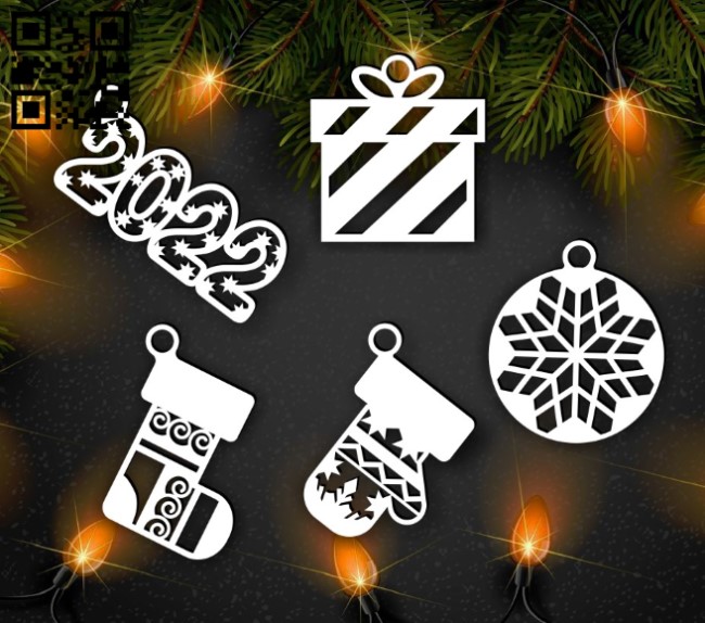 Christmas toys E0015653 file cdr and dxf free vector download for laser cut plasma