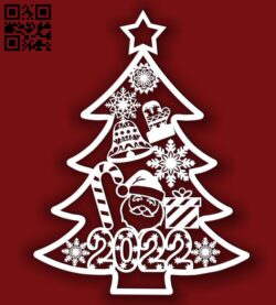 Christmas tree E0015633 file cdr and dxf free vector download for laser cut plasma