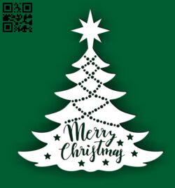 Christmas tree E0015639 file cdr and dxf free vector download for laser cut plasma
