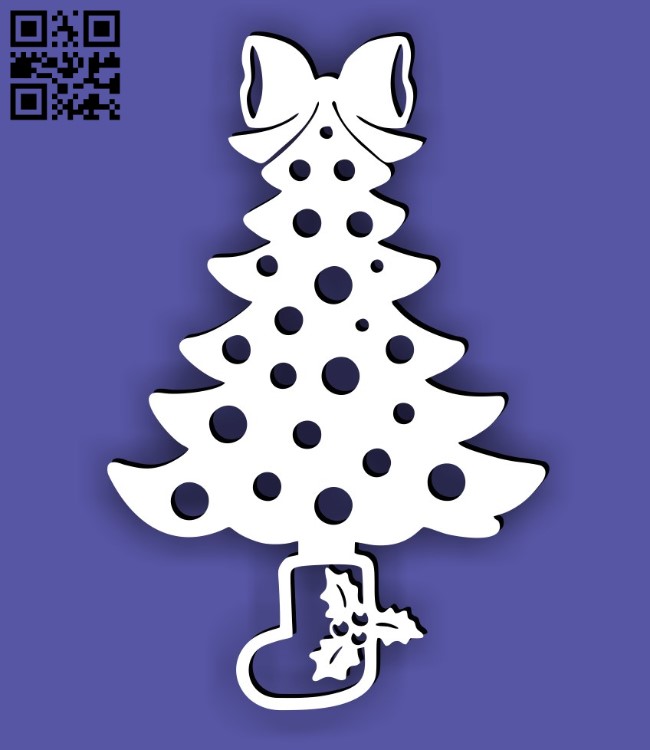 Christmas tree E0015692 file cdr and dxf free vector download for laser cut plasma
