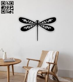 Dragonfly wall decor E0015705 file cdr and dxf free vector download for laser cut plasma