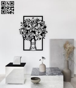 Flowers wall decor E0015683 file cdr and dxf free vector download for laser cut plasma