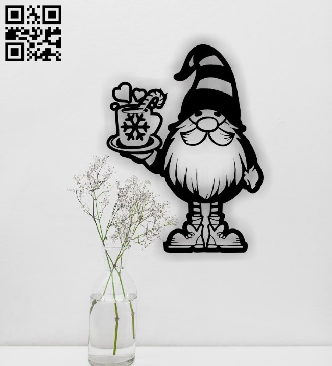Gnome with Christmas E0015697 file cdr and dxf free vector download for laser cut plasma