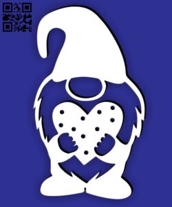 Gnome with heart E0015644 file cdr and dxf free vector download for laser cut plasma
