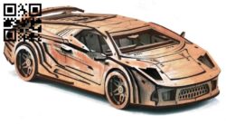 Lamborghini car E0015710 file cdr and dxf free vector download for laser cut