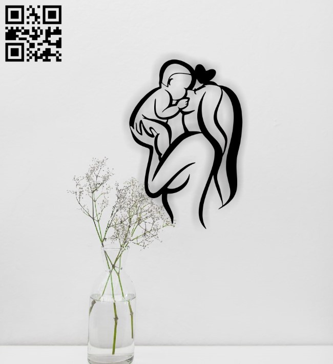 Motherhood wall decor E0015687 file cdr and dxf free vector download for laser cut plasma