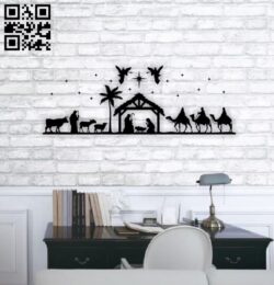 Nativity scene E0015621 file cdr and dxf free vector download for laser cut plasma
