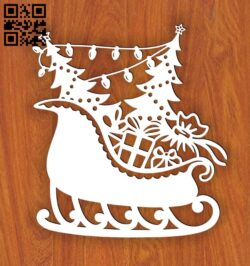 Sleigh E0015667 file cdr and dxf free vector download for laser cut plasma