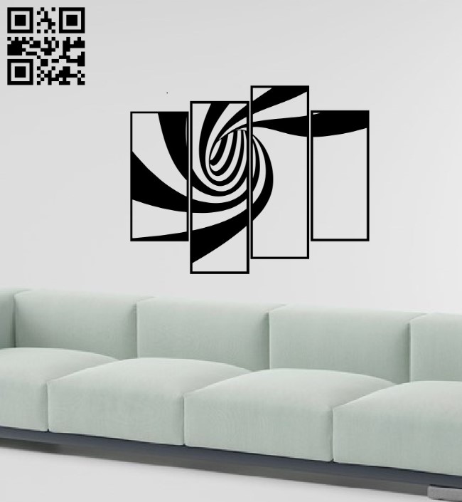 Swirl panel E0015704 file cdr and dxf free vector download for laser cut plasma