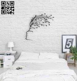 Tree face wall decor E0015643 file cdr and dxf free vector download for laser cut plasma