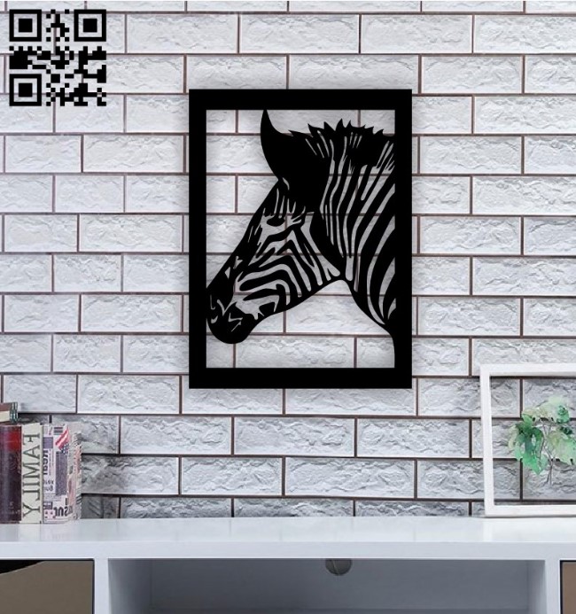 Zebra wall decor E0015620 file cdr and dxf free vector download for laser cut plasma