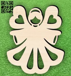 Angel with heart wings E0015804 file cdr and dxf free vector download for laser cut plasma