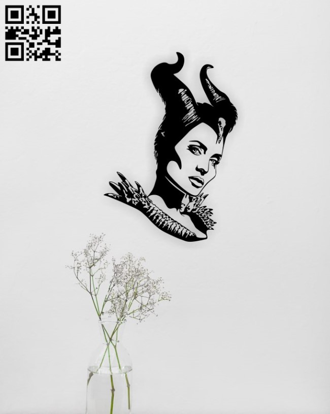 Angelina Jolie wall decor E0015753 file cdr and dxf free vector download for laser cut plasma