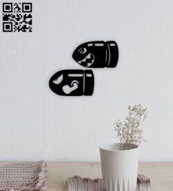 Angry bullet wall decor