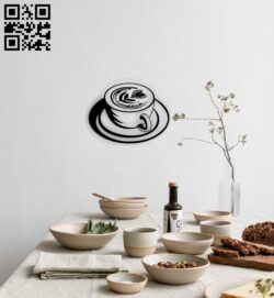 Cappuccino wall decor E0015787 file cdr and dxf free vector download for laser cut plasma
