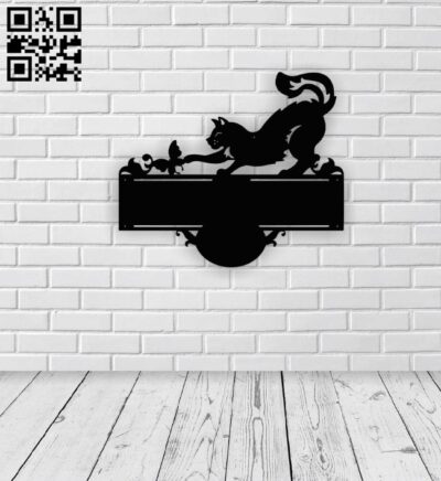 Cat address table E0015790 file cdr and dxf free vector download for laser cut plasma
