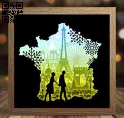 Couple in France light box