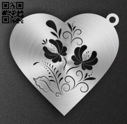 Flower with heart pendant
