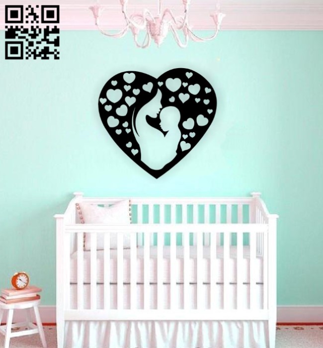 Motherhood E0015780 file cdr and dxf free vector download for laser cut plasma