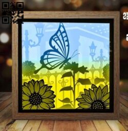 Butterfly and Sunflower light box