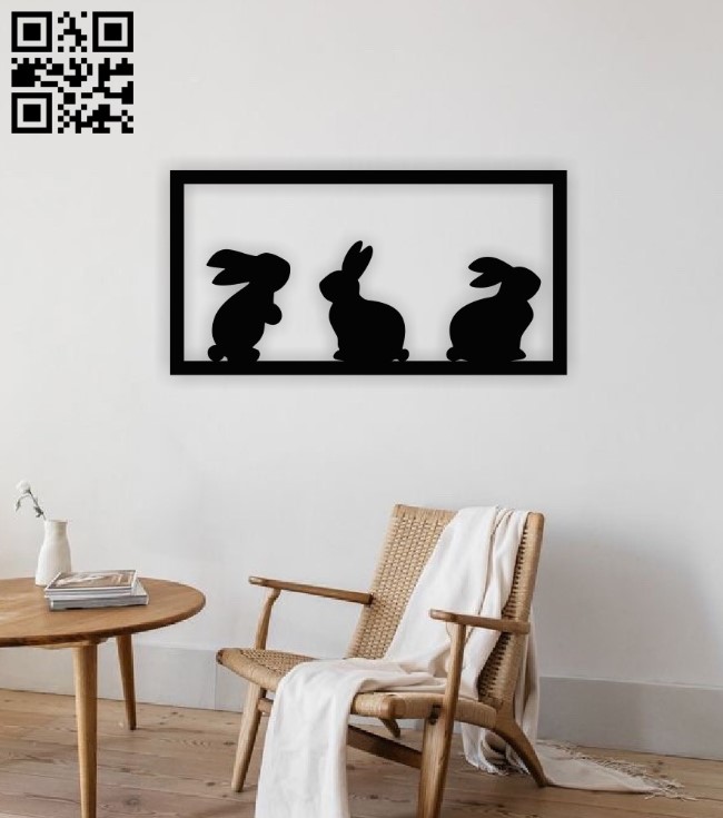 Rabbit wall decor